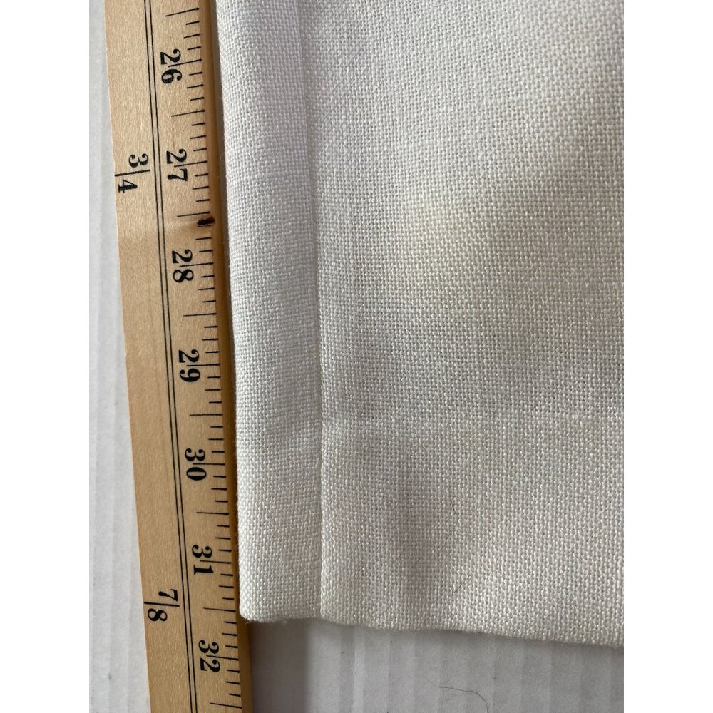 Jones New York Womens White Linen Blend Fly Front Straight Leg Pants Size 12 90s - Picture 5 of 8